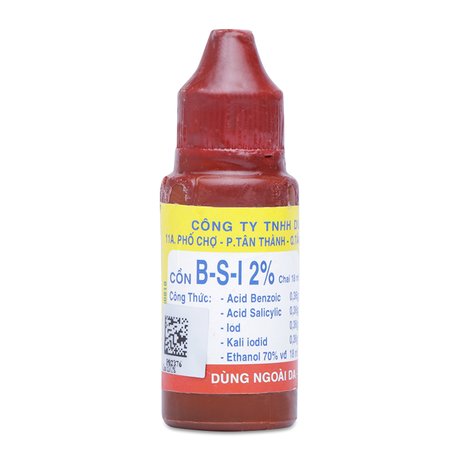 Cồn trị nấm da, nấm móng, lang ben B- S- I 2% (18ml) 1