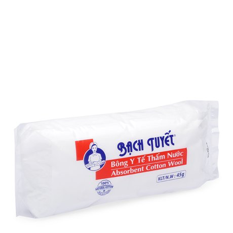 Bông y tế thấm nước Bạch Tuyết- Hàm lượng 45g 1