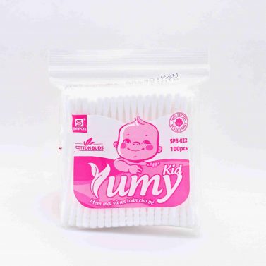 Bông tăm vệ sinh tai tai cao cấp Yumi Kid- Lọ 100 que 1