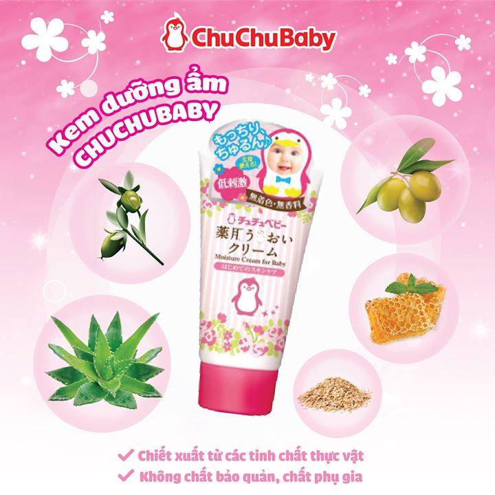 Ưu điểm nổi bật của kem dưỡng ẩm Chuchu Baby