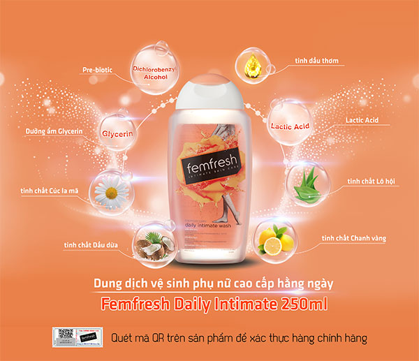 Dung dịch vệ sinh khử mùi Femfresh Daily Intimate Wash 250ml cao cấp