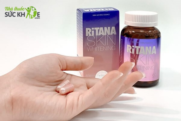 Viên uống hỗ trợ trắng da Ritana Skin Whitening dưỡng da trắng sáng, mịn màng