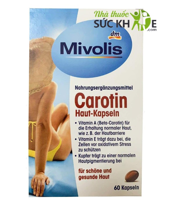 Viên Uống Chống Nắng Das Gesunde Plus Carotin 60 viên mẫu cũ