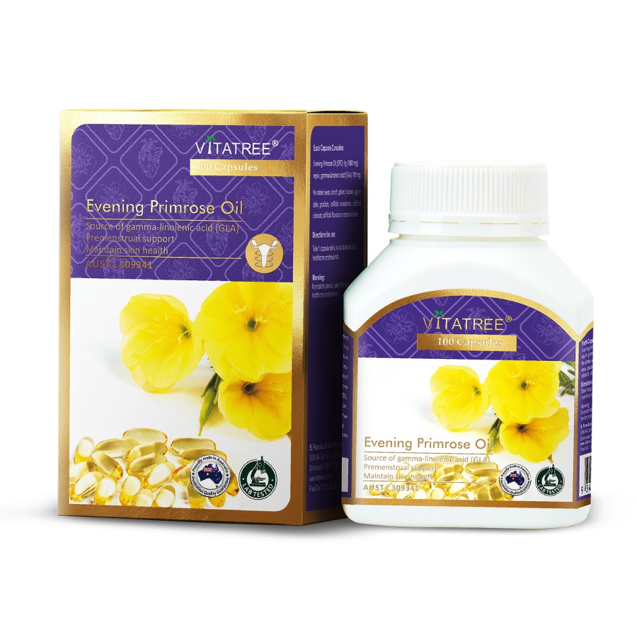 Viên uống tinh dầu hoa anh thảo Vitatree Evening Primrose