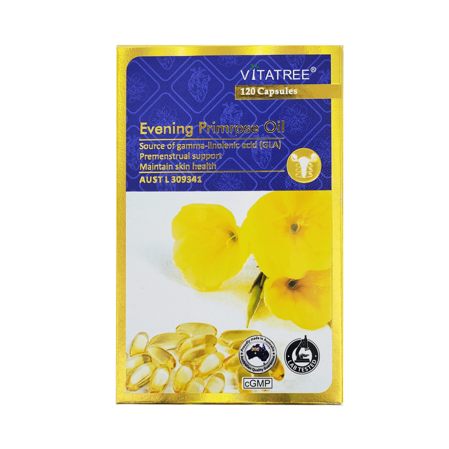 Viên uống tinh dầu hoa anh thảo Vitatree Evening Primrose hộp 120 viên