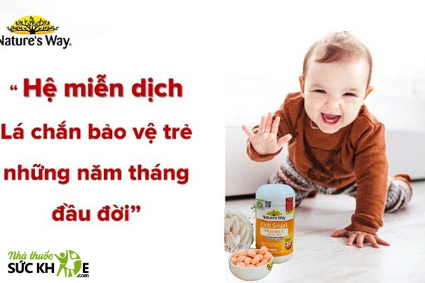 Nature’s Way Kids Smart Vitamin C + Zinc + D3 tăng cường sức đề kháng cho trẻ từ 2 tuổi trở lên