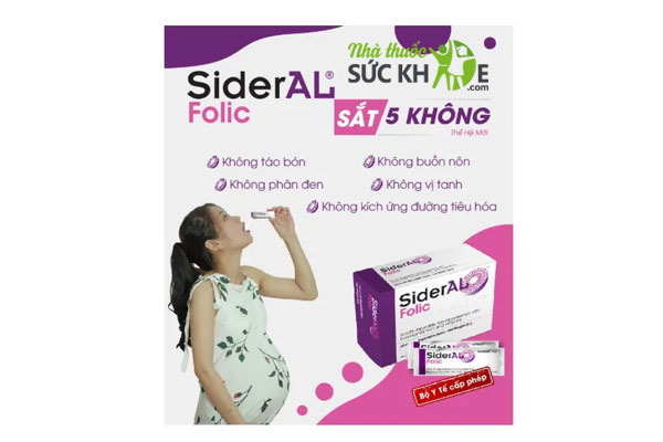 Sideral Folic bổ sung sắt thế hệ mới, hiệu quả hấp thu cao