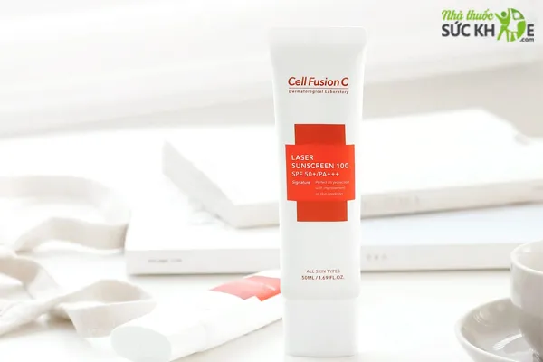 Review kem chống nắng cho bà bầu Cell Fusion C Laser Sunscreen 100