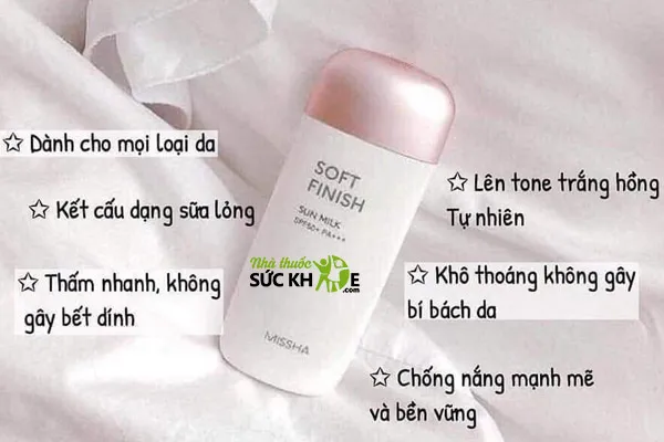 Kem chống nắng cho bà bầu Hàn Quốc Missha Soft Finish SPF50++