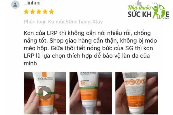 Review kem chống nắng cho da dầu mụn La Roche Posay