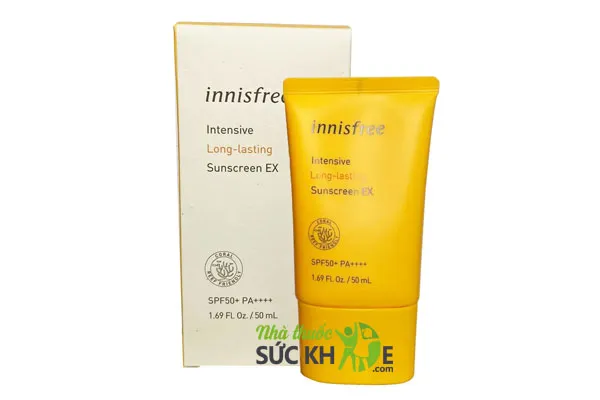 Kem chống nắng Innisfree Intensive Long Lasting SPF 50+ PA++++ không cồn