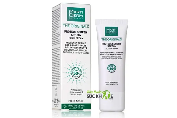 Kem chống nắng MartiDerm The Originals Proteos Screen SPF50+ Fluid Cream