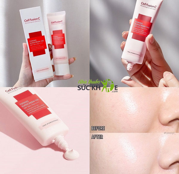 Kem chống nắng nâng tone Cell Fusion C Toning Sunscreen 100 