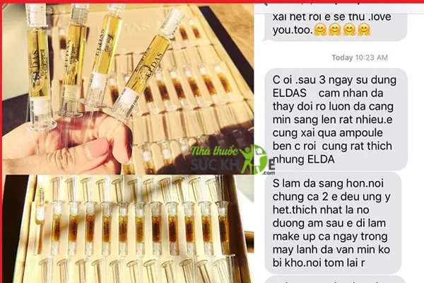 Serum chống lão hóa Hàn Quốc Eldas được đánh giá cao