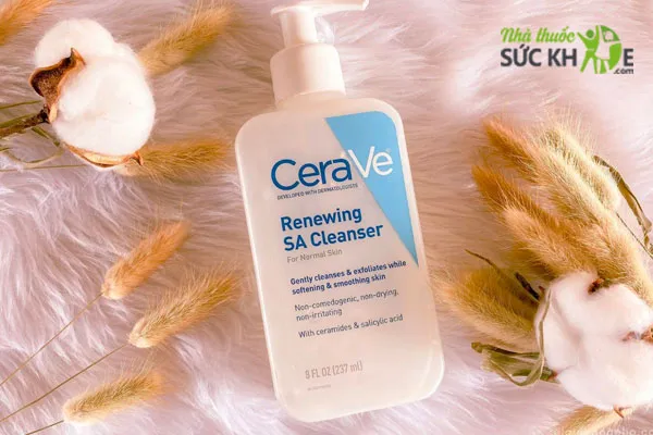 Sữa rửa mặt chứa AHA Cerave Renewing SA Cleanser