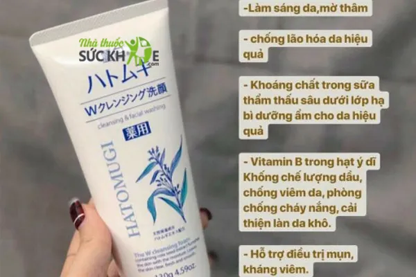 Sữa rửa mặt Ý Dĩ Hatomugi Naturie