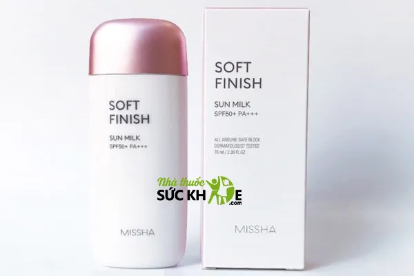 Kem chống nắng phổ rộng Hàn Quốc Missha Soft Finish Sun Milk 