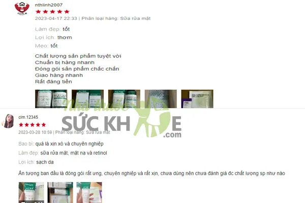 Review sữa rửa mặt Some By Me từ người dùng