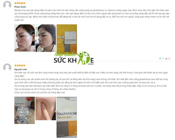 review Viên uống Glutathione Maxx 500