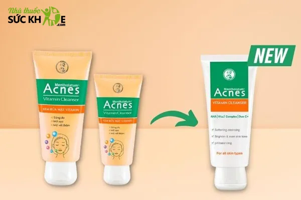 Sữa rửa mặt Acnes nghệ trị mụn 