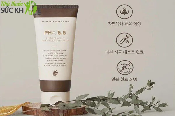 Sữa rửa mặt Byvibes Wonder Bath PHA 5.5 PH Balancing Cleansing Foam