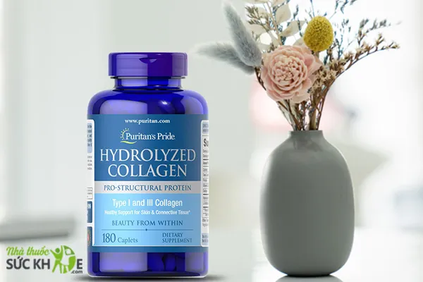 Collagen thủy phân Puritan's Pride Hydrolyzed Collagen 1000mg