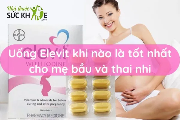 Uống Vitamin tổng hợp Elevit sau khi ăn 1h