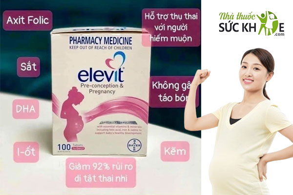 Elevit bà bầu không gây táo bón