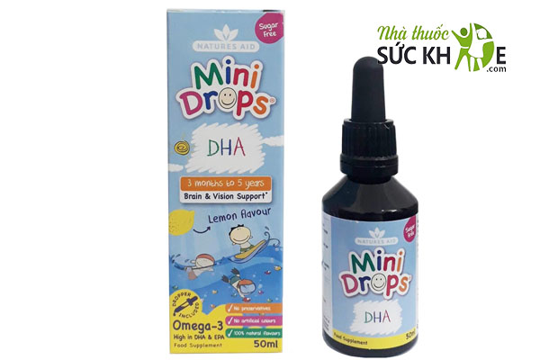 DHA Drops - DHA dạng giọt cho bé từ 3 tháng đến 5 tuổi mẫu mới