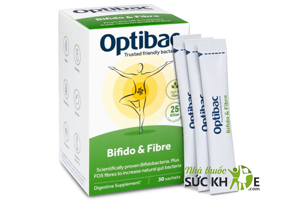 Men vi sinh Optibac xanh lá trị táo bón (mẫu mới)