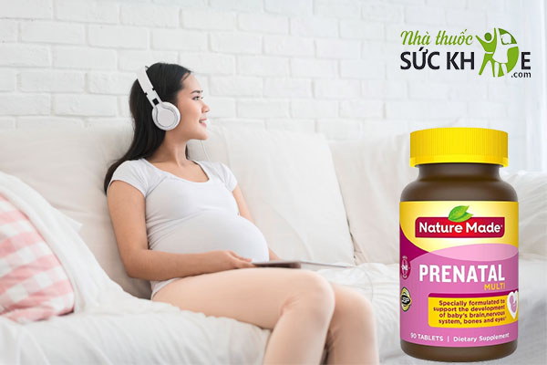 Sử dụng 1 viên Nature Made Multi Prenatal sau khi ăn